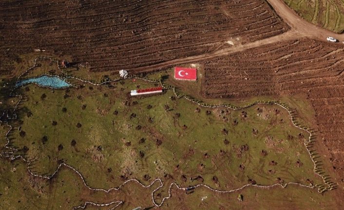 100. yılda 19 bin 19 fidan ile Türkiye haritası