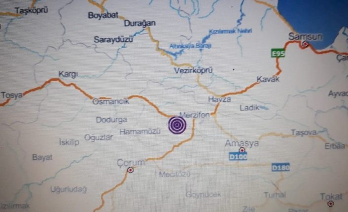 Amasya’da 3.7 büyüklüğünde deprem