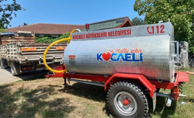 Kocaeli Büyükşehir’den kırsala su tankeri desteği