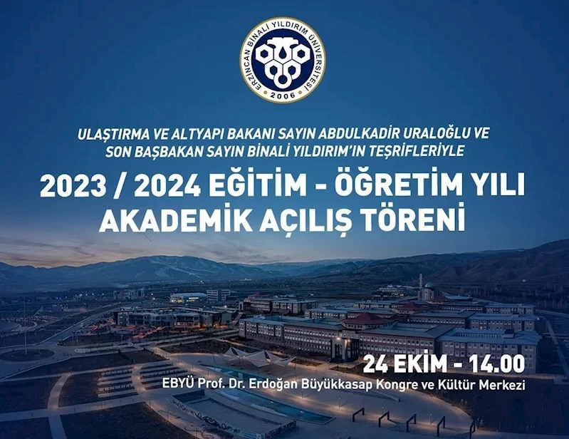EBYÜ’nün akademik açılış töreni Bakan Uraloğlu ve Yıldırım’ın katılımıyla yapılacak
