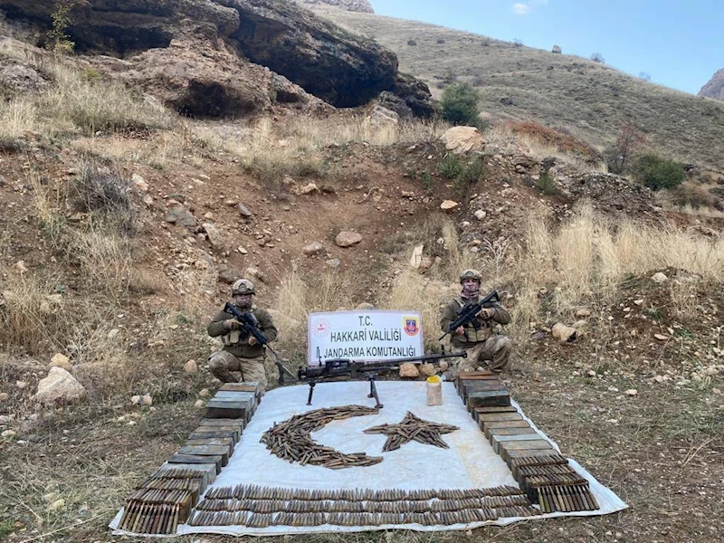 Hakkari’de PKK’ya ait mühimmat ele geçirildi
