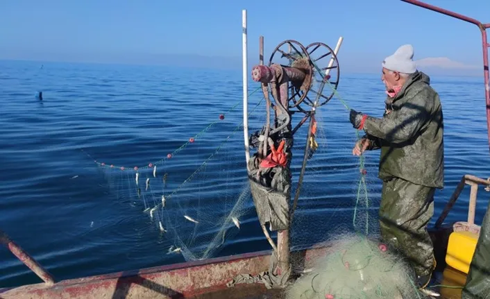 Vanlı balıkçılar soğuk havaya rağmen ekmek mücadelesini sürdürüyor