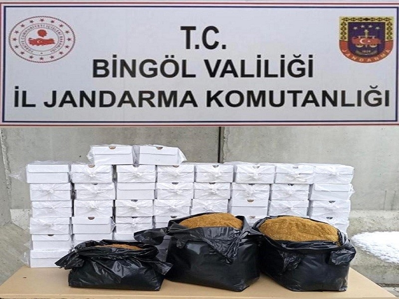 Bingöl’de 73 kilogram kaçak tütün ele geçirildi
