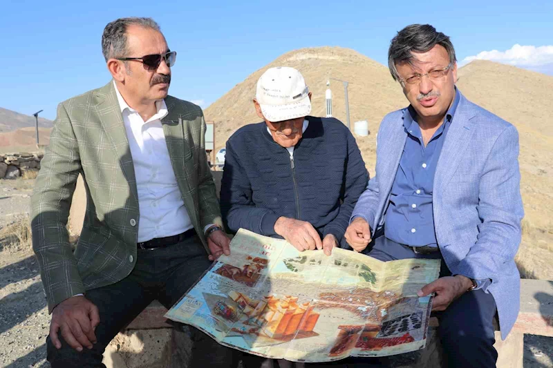 Vekil Türkmenoğlu’ndan 61 yıldır Çavuştepe Kalesi’nde bekçilik yapan Kuşman’a ziyaret

