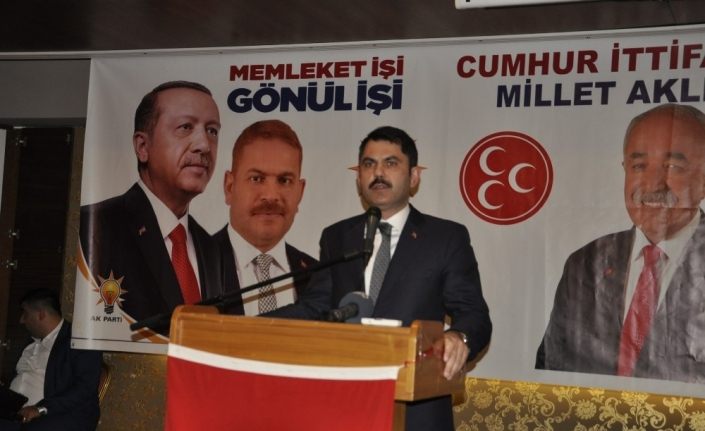 Çevre ve Şehircilik Bakanı Murat Kurum; "Biz, Cumhur ittifakını bu ülkenin bekası, birliği, beraberliği üzerine kurduk"