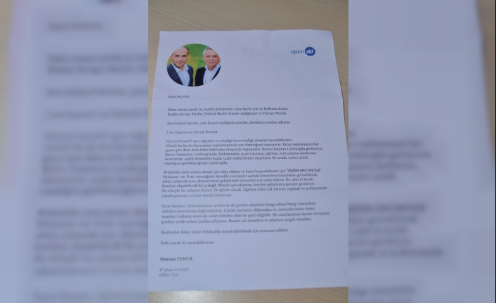Belçika’da milletvekili adayları Türkçe mektup gönderdi, tartışma başladı