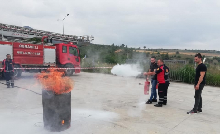 Osmaneli Sürekli Eğitim Merkezi’nden yangın eğitimi
