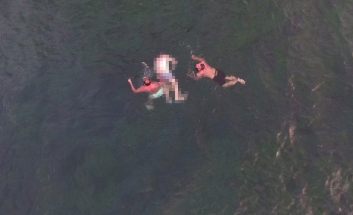 Denizde boğulan şahsın yeri, ‘drone’ ile tespit edildi