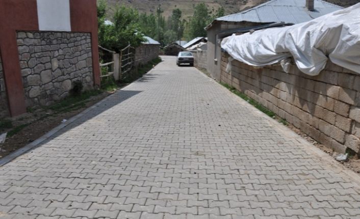 Erciş'te parke taşı çalışmaları devam ediyor