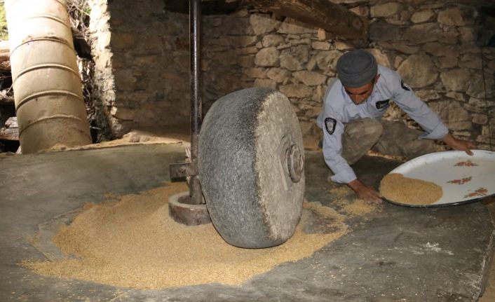 Hizan'da üretilen çeltik 150 yıllık değirmende öğütülüyor