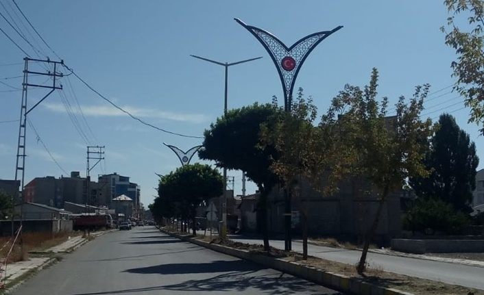 Erciş Belediyesi Dalan Caddesi'ni dekoratif direklerle aydınlatıyor