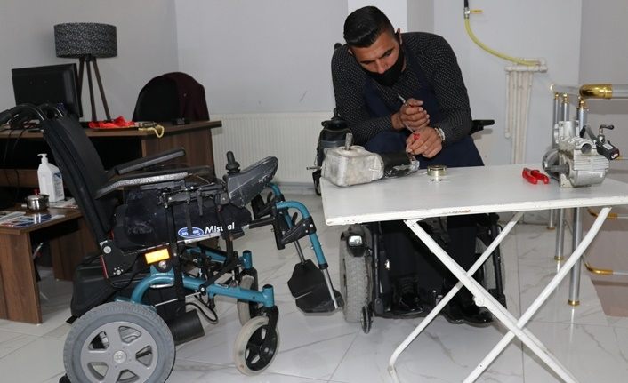 Van'da tekerlekli sandalyeler burada tamir edilecek