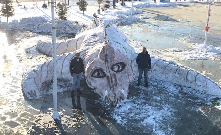 Edremit'te kardan Van Gölü Canavarı yapıldı