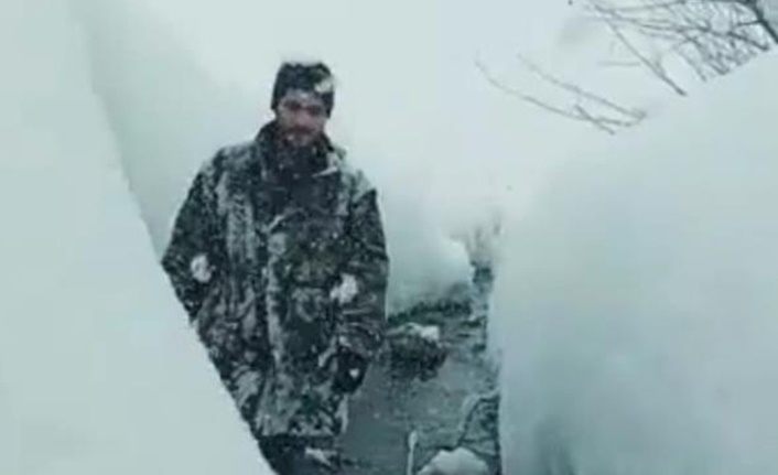 Hakkari'de kar insan boyunu aştı! Vatandaşlar evlerine hapsoldu