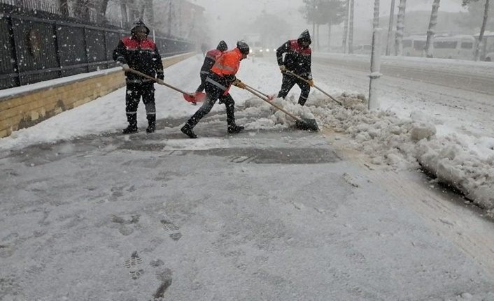 Tatvan Belediyesi'nden karla mücadele çalışması