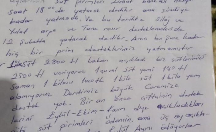 Süleyman Girgin çiftçinin mektubunu Meclis'te okudu