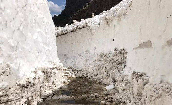 Van'da 4 metre karla mücadele! Yayla yolu açıldı