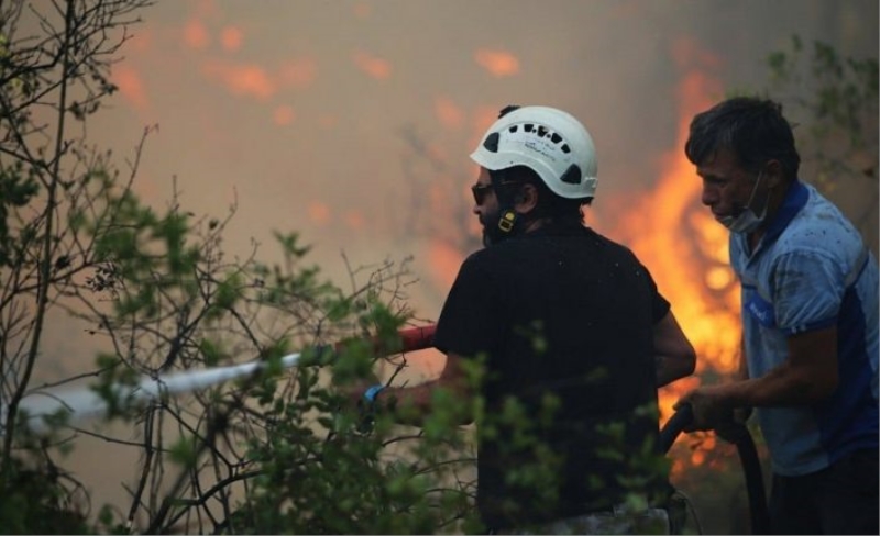 İzmir Aliağa Belediyesi Marmaris yangın bölgesinde