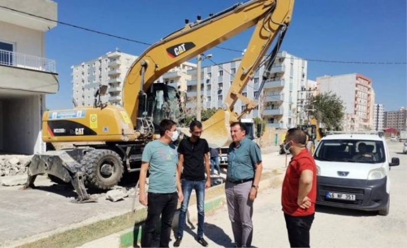 Mardin Kızıltepe'de asfalt çalışması