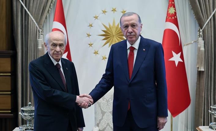 Cumhurbaşkanı Recep Tayyip Erdoğan, MHP Genel Başkanı Devlet Bahçeli ile