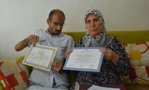 Levent Güzel’in (42) engellerin üstesinden gelmesi ve eğitimde başarı sağlaması,