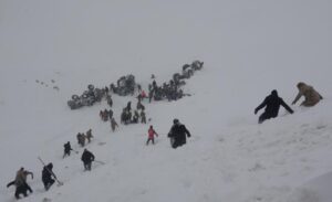Van-Bahçesaray kara yolunun 33. kilometresinde 4 Şubat Salı günü çığ