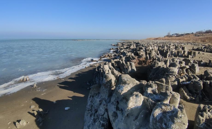 Doğu Anadolu Bölgesi’ni etkisi altına alan dondurucu soğuklar, Van Gölü’nü