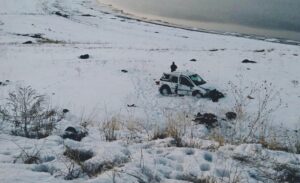 Van-Erciş kara yolunun 60. kilometresinde meydana gelen trafik kazasında, kapalı