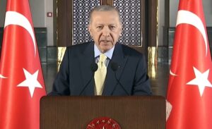 Cumhurbaşkanı Recep Tayyip Erdoğan, yaptığı konuşmada Türkiye’nin tarih boyunca verdiği