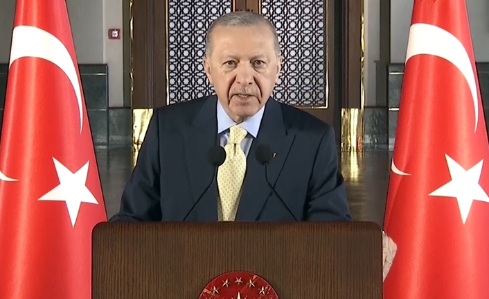 Cumhurbaşkanı Recep Tayyip Erdoğan, yaptığı konuşmada Türkiye’nin tarih boyunca verdiği