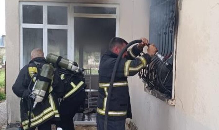 Muş’ta ev yangınına itfaiyeden hızlı müdahale