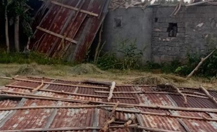 Muş’un merkeze bağlı Keçidere köyünde aniden bastıran sağanak yağış ve
